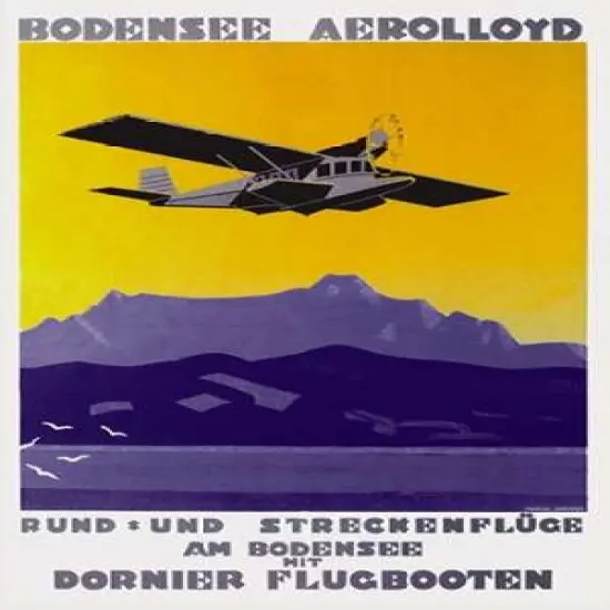 Bodensee Aerolloyd Flying Boat Tours Poster Print byMarcel Dornier - Item # VARPDX382138 {1}