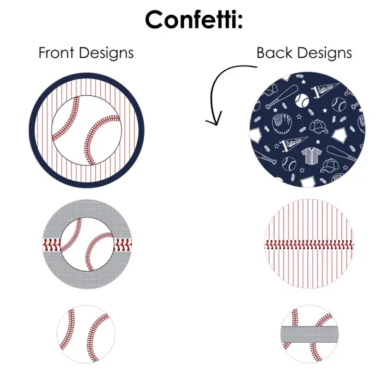 Big Dot of Happiness Batter Up - Baseball - Baby Shower or Birthday Party Decor and Confetti - Terrific Table Centerpiece Kit - Set of 30 {7}