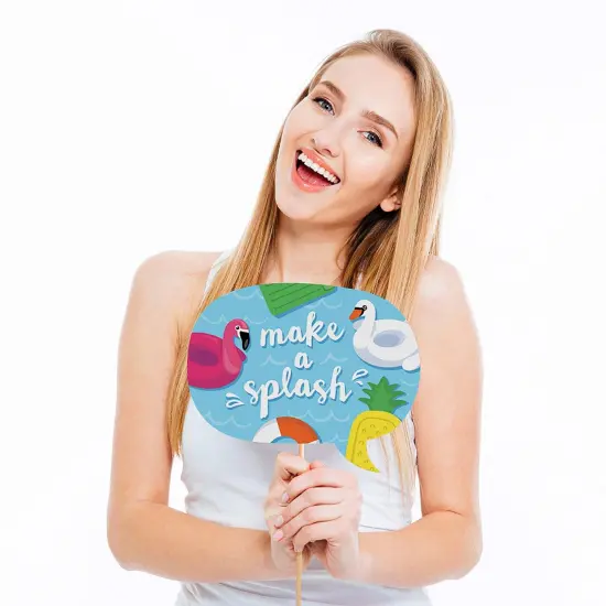 Big Dot of Happiness Make a Splash - Pool Party - Summer Swimming Party or Birthday Party Photo Booth Props Kit - 20 Count {4}