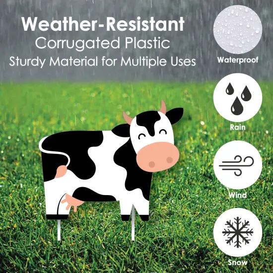 Big Dot of Happiness Holy Cow - It's Your Birthday - Yard Sign and Outdoor Lawn Decorations - Funny Birthday Prank Yard Signs - Set of 8 {4}