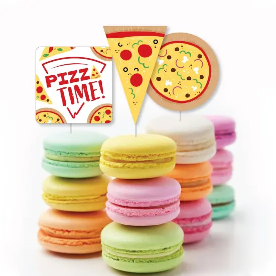 Big Dot of Happiness Pizza Party Time - DIY Shaped Baby Shower or Birthday Party Cut-Outs - 24 Count {4}
