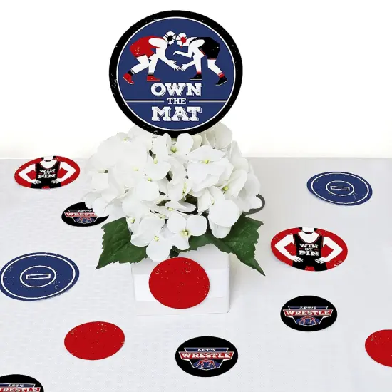 Big Dot of Happiness Own the Mat - Wrestling - Birthday Party Giant Circle Confetti - Wrestler Party Decorations - Large Confetti 27 Count {7}