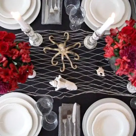 Nautical Fish Net Party Decorations for Pirate Party, Hawaiian Party, Nautical Themed Cotton Fishnet by Big Mos Toys {4}