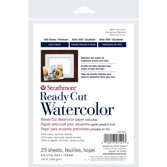 Multipack of 6 - Strathmore Watercolor Paper Pack 5"X7"-25 Sheets {2}