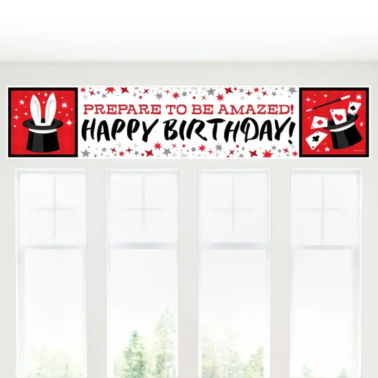 Big Dot of Happiness Ta-Da, Magic Show - Magical Happy Birthday Decorations Party Banner {6}