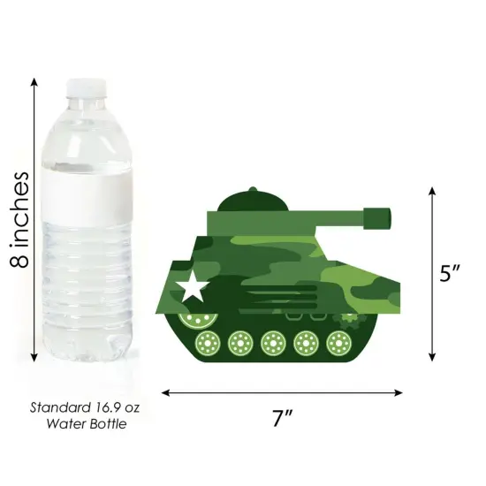 Big Dot of Happiness Camo Hero - Tank Decorations DIY Army Military Camouflage Party Essentials - Set of 20 {6}