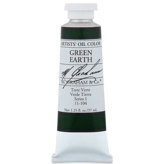 M. Graham Artists' Oil Color - Green Earth, 37 ml tube {2}