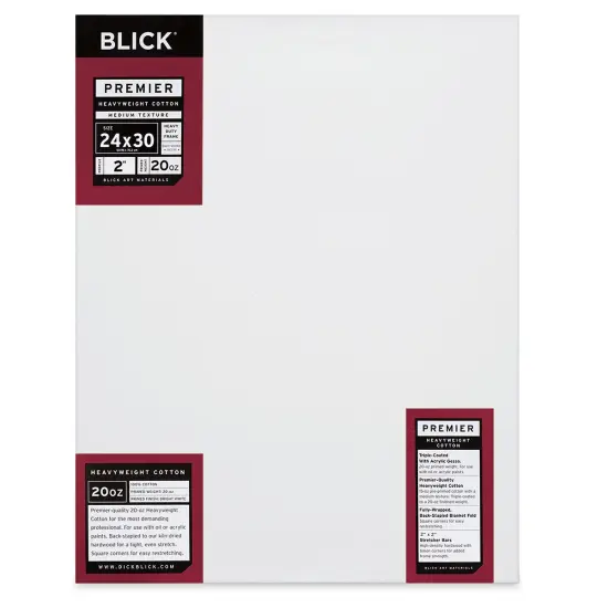 Blick Premier Heavyweight Stretched Cotton Canvas - 24" x 30", 2" Profile {1}