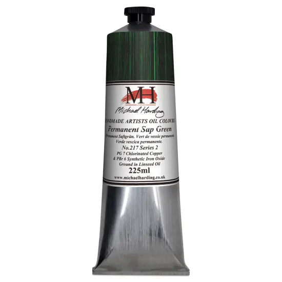 Michael Harding Artists Oil Color - Permanent Sap Green, 225 ml tube {1}