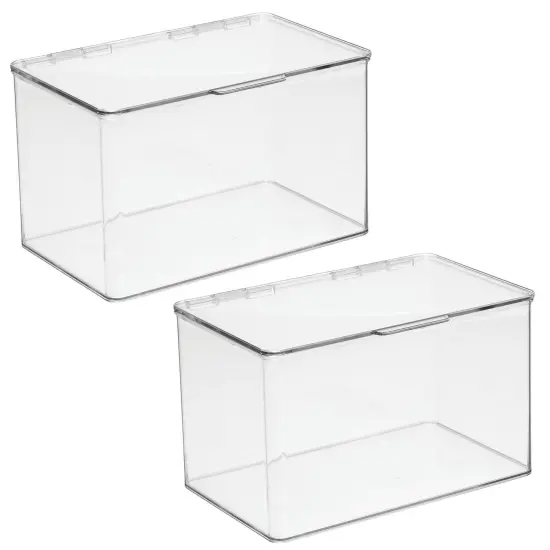 mDesign Stackable Plastic Kitchen Food Storage Bin Box {4}