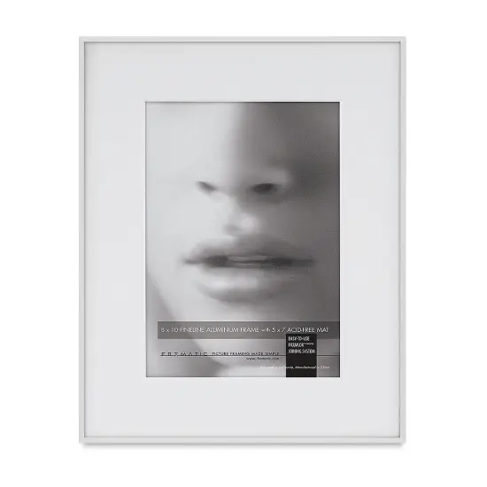 MCS Framatic Frame - White, 8" x 10" w/5" x 7" Opening, Single Mat {1}