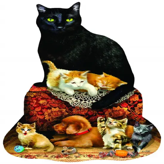 Sunsout Family Ottoman 1000 pc Special Shape Jigsaw Puzzle 95048 {1}