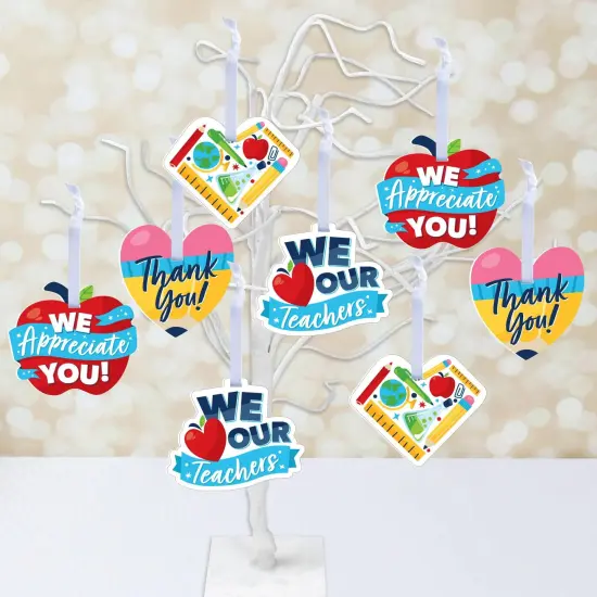Big Dot of Happiness Thank You Teachers - Teacher Appreciation Decorations - Tree Ornaments - Set of 12 {3}