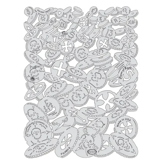 Iwata Artool Freehand Template - Piracy Piece of Eight {2}