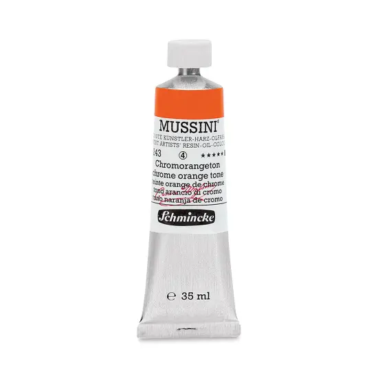 Schmincke Mussini Oil Color - Transparent, Chrome Orange Tone, 35 ml tube {1}