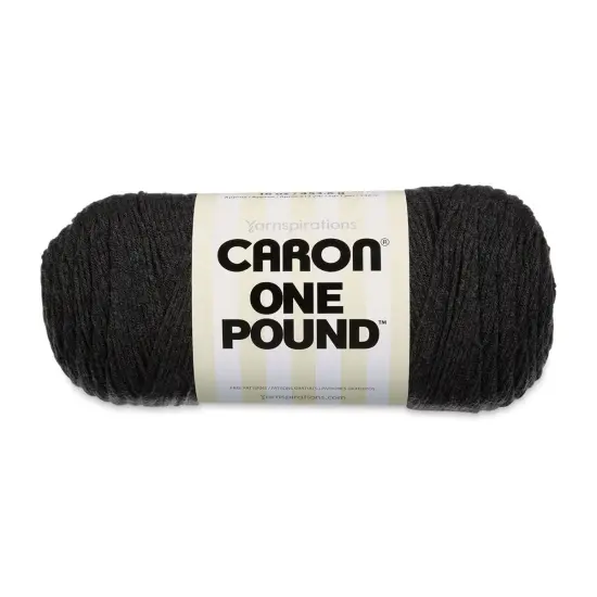 Caron One Pound Acrylic Yarn - 1 lb, 4-Ply, Dark Grey Mix {1}