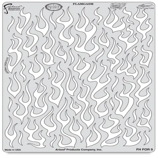 Iwata Artool Freehand Template - Flame-O-Rama 2 Flamgasm {1}