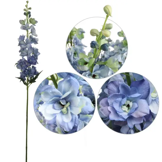 Premium 37-Inch Long Silk Delphinium for Stunning Floral Displays {3}