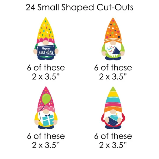 Big Dot of Happiness Gnome Birthday - Happy Birthday Party DIY Decorations - Clothespin Garland Banner - 44 Pieces {7}