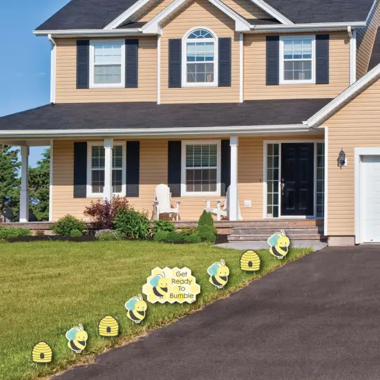 Big Dot of Happiness Honey Bee - Yard Sign & Outdoor Lawn Decorations - Baby Shower or Birthday Party Yard Signs - Set of 8 {3}