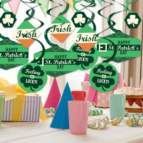 Big Dot of Happiness St. Patrick's Day - Saint Paddy's Day Party Hanging Decor - Party Decoration Swirls - Set of 40 {3}