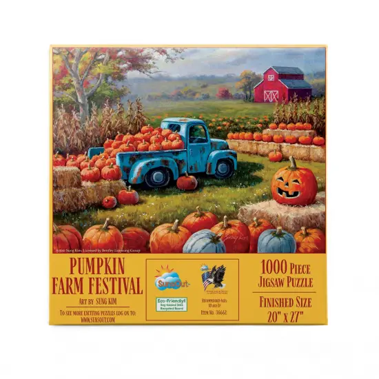 Sunsout Pumpkin Farm Festival 1000 pc Halloween Jigsaw Puzzle 36662 {4}