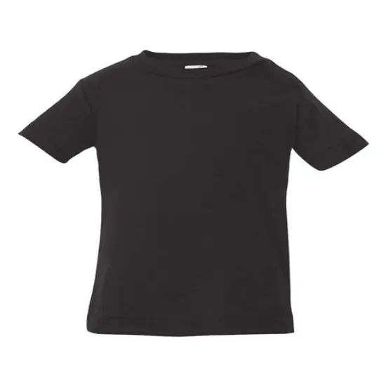 Rabbit Skins&reg; Infant Fine Jersey Short Sleeve Crew Neck Tee - 3322 Black {1}