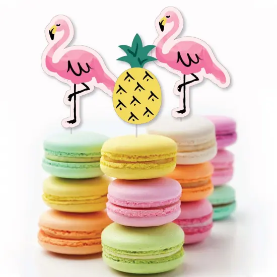 Big Dot of Happiness Pink Flamingo - Party Like a Pineapple - Tropical Summer DIY Shaped Party Cut-Outs - 24 Count {3}