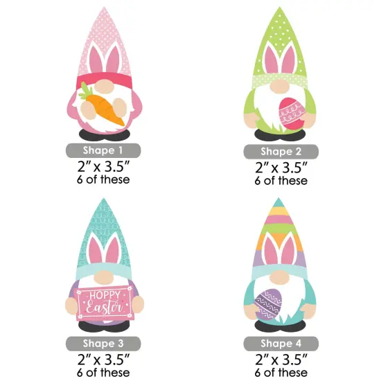 Big Dot of Happiness Easter Gnomes - Paper Straw Decor - Spring Bunny Party Striped Decorative Straws - Set of 24 {3}