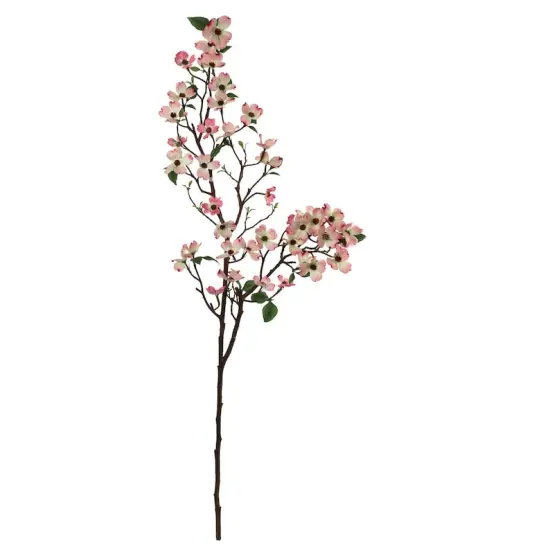 50" Silk Dogwood Branch 2-Pack &ndash; Lifelike Pink Faux Floral Decor for Home, Weddings & Events {1}