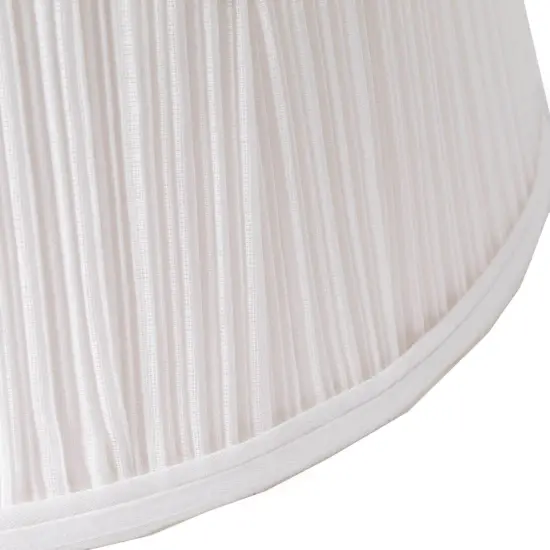 Aladdin 14" White Cloth Pleated Lamp Shade #N110W {5}