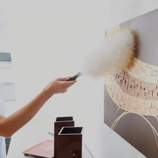 Wool Shop Lamb's Wool Duster with Haning Handle All-Natural Dust Magnet USA Made 36" {4}