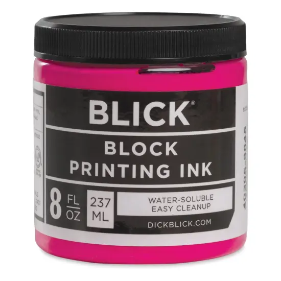 Blick Water-Soluble Block Printing Ink - Magenta, 8 oz Jar {1}
