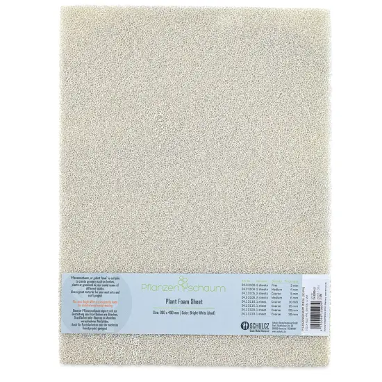 Schulcz Scale Model Plant Foam - White, Pkg of 2, Medium, 4 mm, 11-3/4" x 15-3/4" {1}