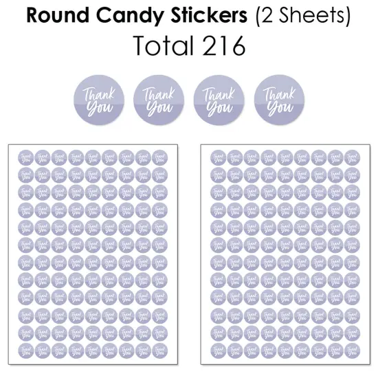 Big Dot of Happiness Purple Elegantly Simple - Guest Party Favors Candy Favor Sticker Kit - 304 Pieces {6}