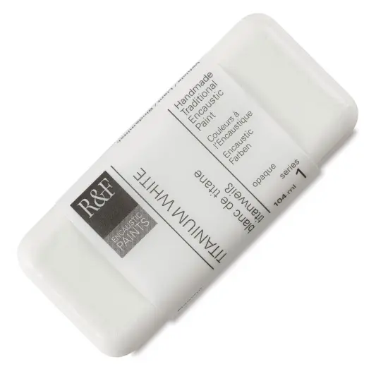 R&F Encaustic Paint Block - Titanium White, 104 ml block {1}
