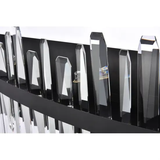 Serena 30 inch crystal bath sconce in black {5}