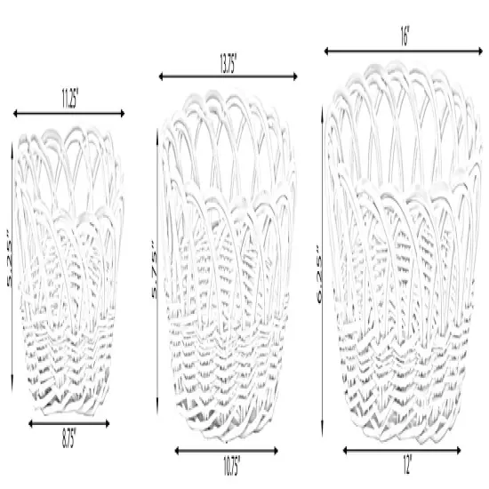 Decorative Round Fruit Bowl Bread Basket Serving Tray {4}