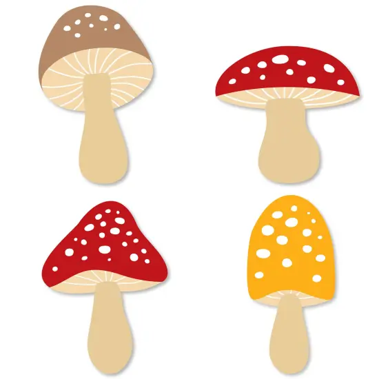 Big Dot of Happiness Wild Mushrooms - DIY Shaped Red Toadstool Party Cut-Outs - 24 Count {1}