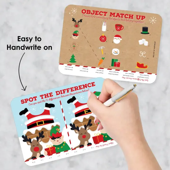 Big Dot of Happiness Jolly Santa Claus - 2-in-1 Christmas Party Cards - Activity Duo Games - Set of 20 {4}