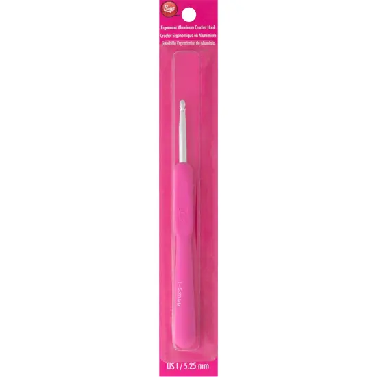 Boye Ergonomic Aluminum Crochet Hook-Size I {1}