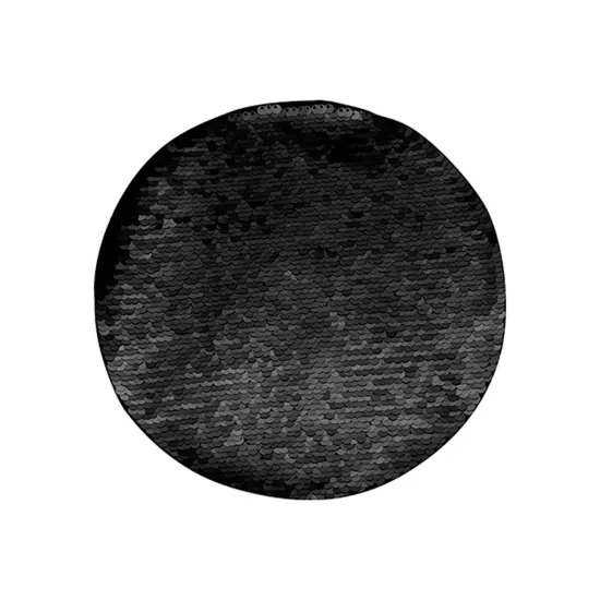 7" Black Round Sequin Sublimation Patches - 2 Pack {2}