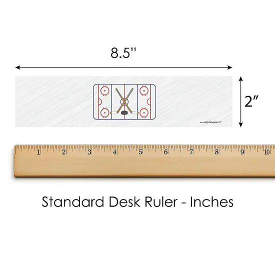 Big Dot of Happiness Shoots and Scores - Hockey - Baby Shower or Birthday Party Water Bottle Sticker Labels - Set of 20 {6}