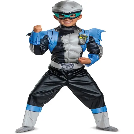Childs Boy's Power Rangers Beast Morphers Silver Ranger Toddler Costume {1}