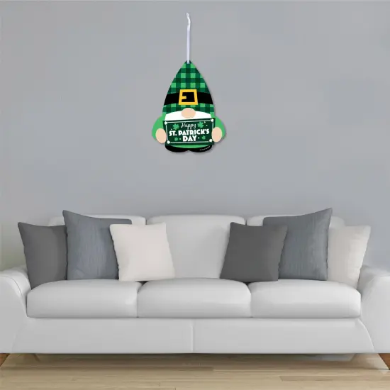 Big Dot of Happiness Irish Gnomes - Hanging Porch St. Patrick&rsquo;s Day Party Outdoor Decorations - Front Door Decor - 1 Piece Sign {4}