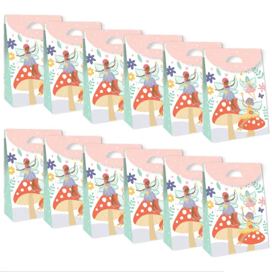 Big Dot of Happiness Let&rsquo;s Be Fairies - Fairy Garden Birthday Gift Favor Bags - Party Goodie Boxes - Set of 12 {6}