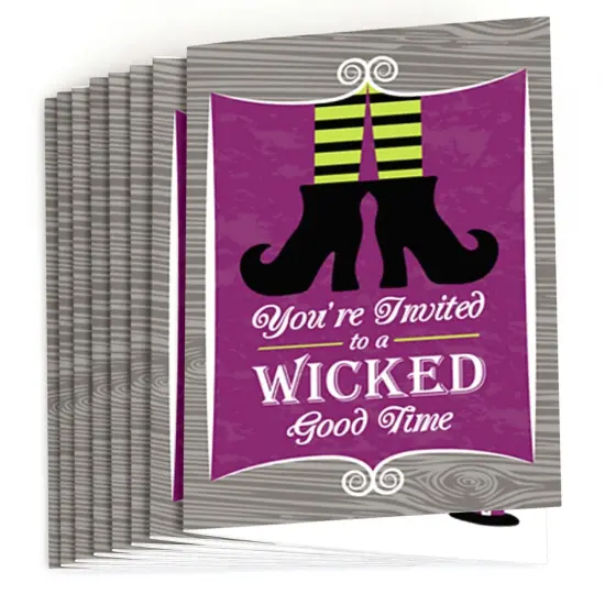 Big Dot of Happiness Happy Halloween - Fill-in Witch Party Invitations (8 Count) {3}