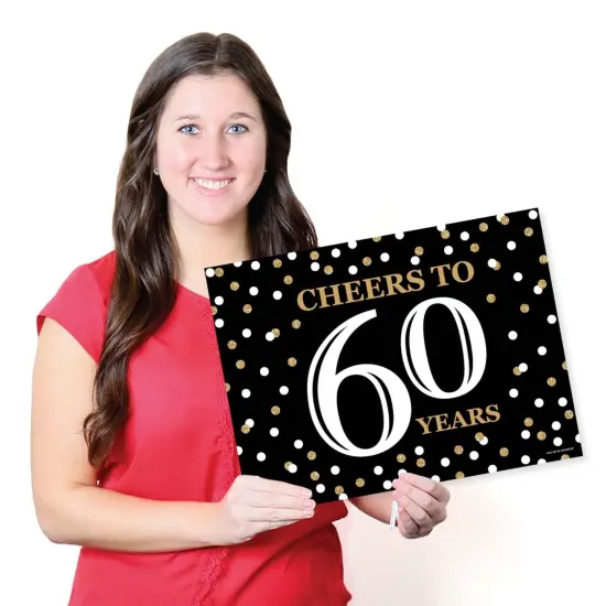 Big Dot of Happiness Adult 60th Birthday - Gold - Party Table Decorations - Birthday Party Placemats - Set of 16 {7}