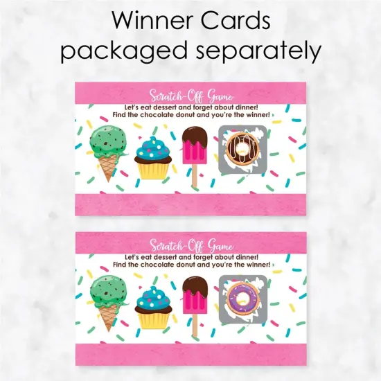 Big Dot of Happiness Sweet Shoppe - Candy and Bakery Birthday Party or Baby Shower Game Scratch Off Cards - 22 Count {4}