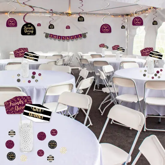 Big Dot of Happiness Elegant Thankful for Friends - Friendsgiving Thanksgiving Party Supplies Decoration Kit - Decor Galore Party Pack - 51 Pieces {4}